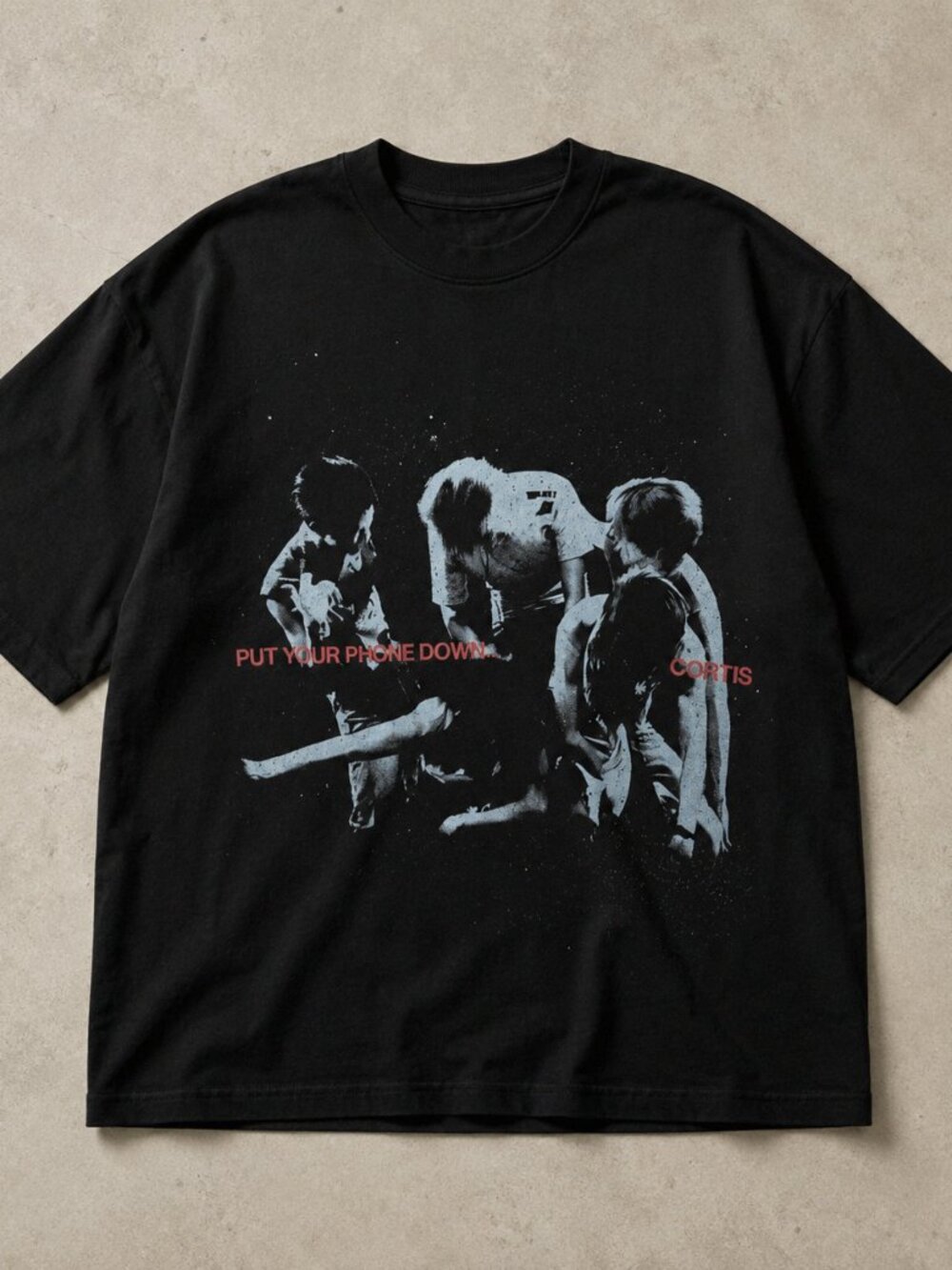 CORTIS Put Your Phone Down Tour 2026 Black Graphic T-Shirt